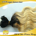 elegante duas cores brasileiras ombre micro loop anel extensão do cabelo